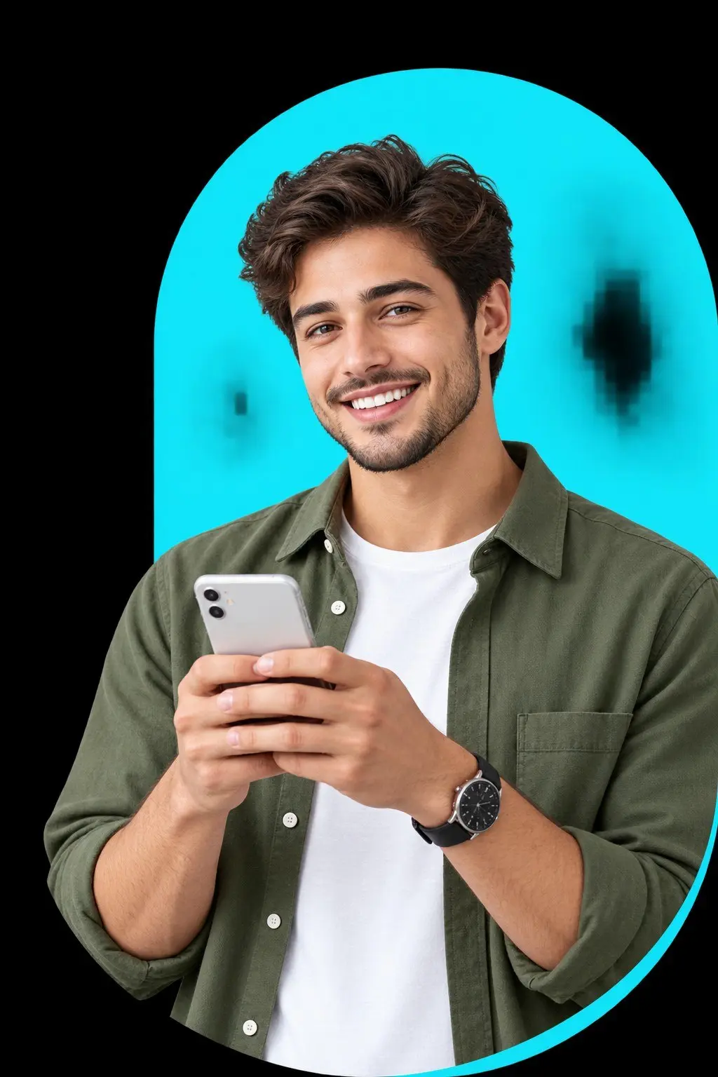 Distribuidor de recargas gestionando su red desde el teléfono